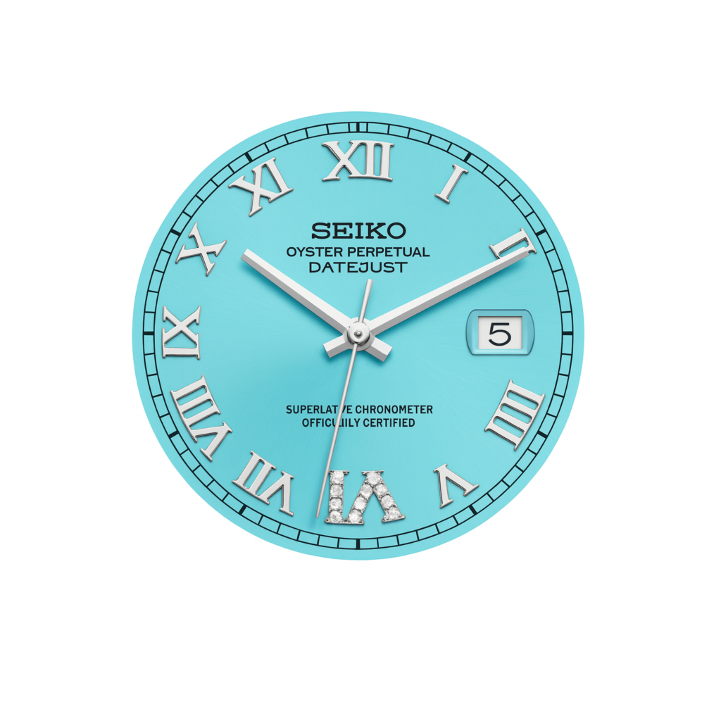 Lady blue roman dial